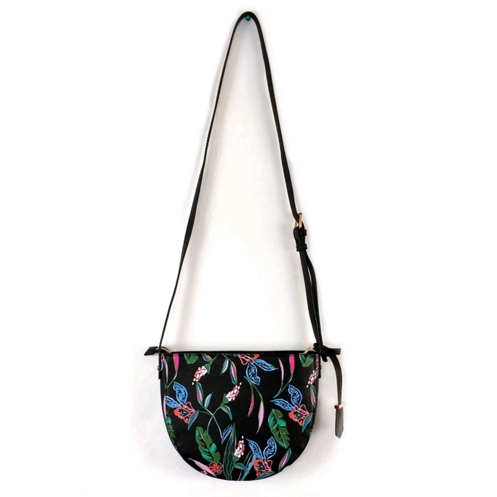 A NEW DAY Half Moon Tropical Crossbody Bag